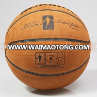 official size and weight match quality real cow leather basketball